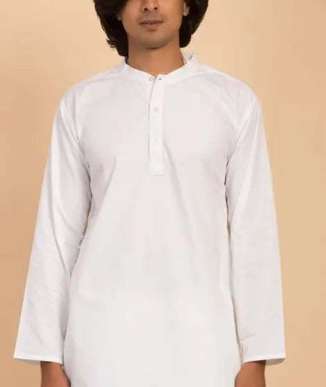 Samyama Mens Organic Cotton Sadhana Kurta - White