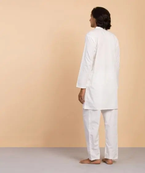 Samyama Mens Organic Cotton Sadhana Kurta - White