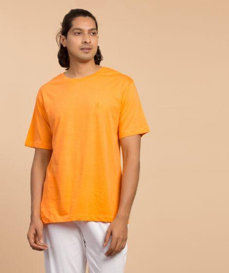 Samyama Unisex Organic Cotton Sadhana Half-Sleeve T-Shirt - Orange