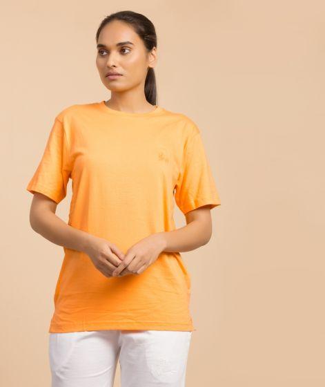 Samyama Unisex Organic Cotton Sadhana Half-Sleeve T-Shirt - Orange
