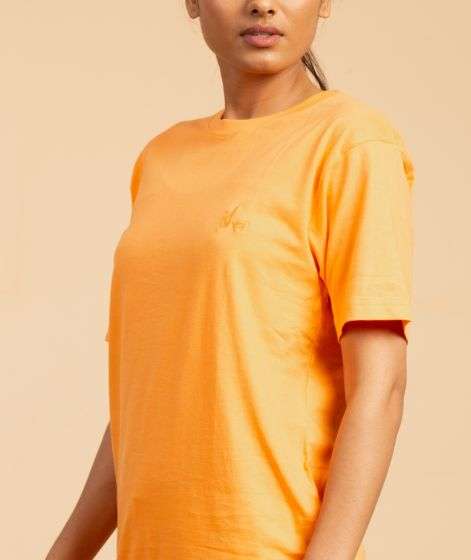 Samyama Unisex Organic Cotton Sadhana Half-Sleeve T-Shirt - Orange