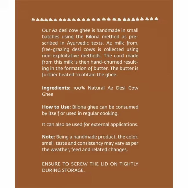 Pure A2 Desi Cow Ghee(500gm)