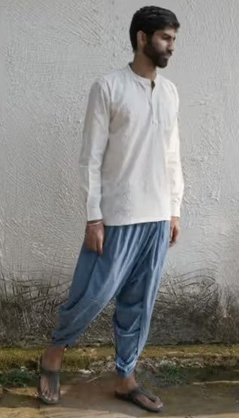 Organic Plain Dhoti Pant Indigo