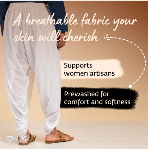 Organic Plain Dhoti Pant Olive