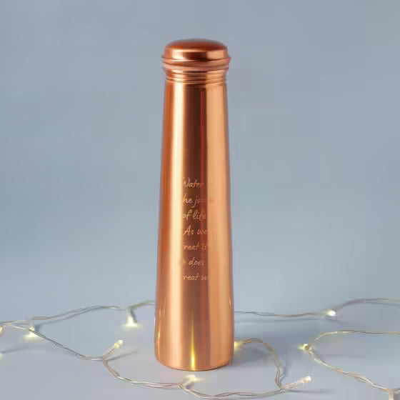 Sadhguru Quote Copper Bottle. For storing and drinking water. A festive gift for home and office.
