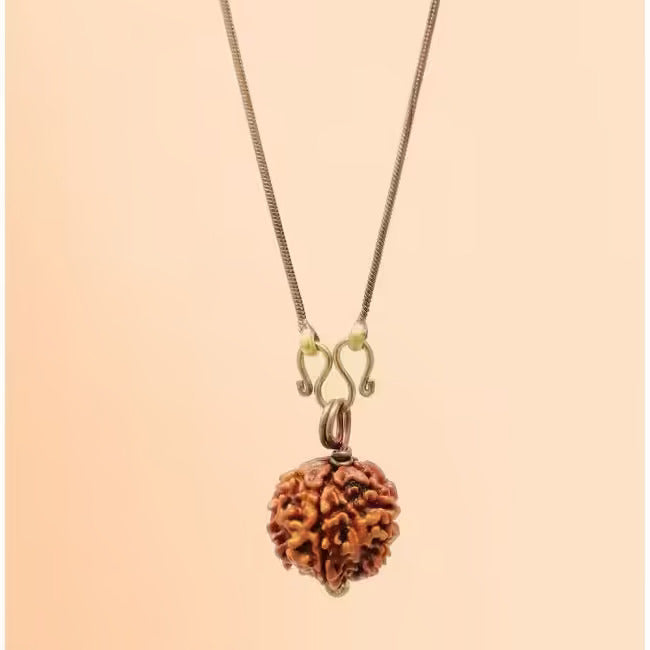 Adiyogi Rudraksha with copper chain. Consecrated Isha Panchamukhi (five faced) Rudraksha bead.