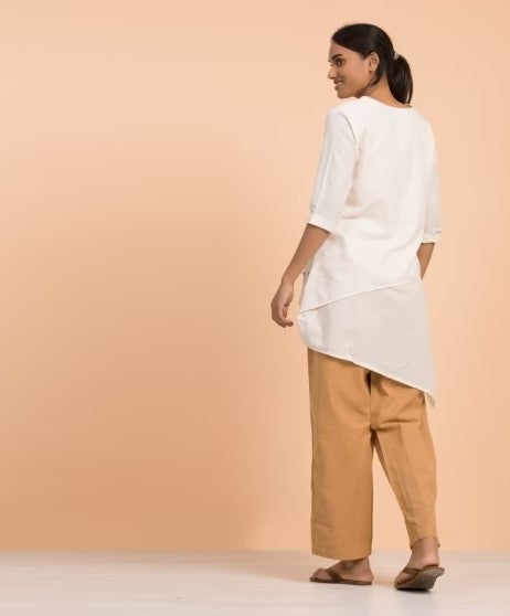 Nandhi Ladies Kurta Off White