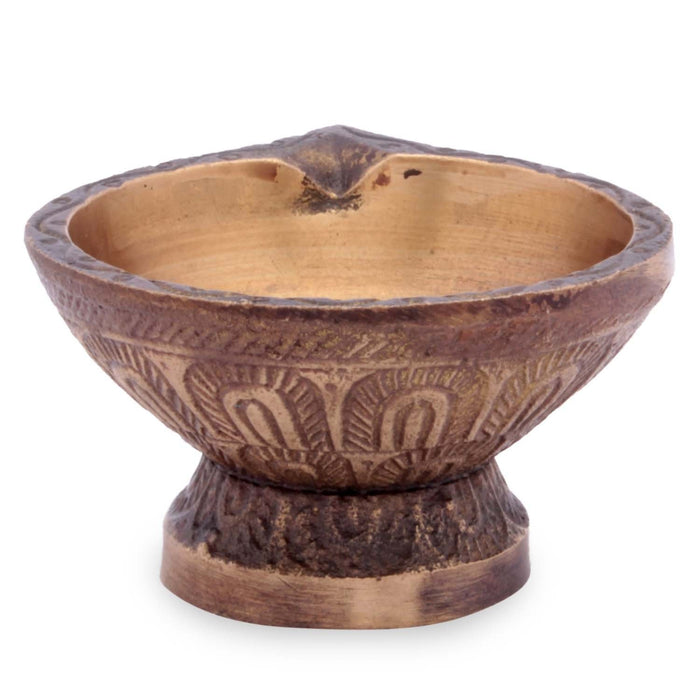 Handcrafted Antique Diya (Deepam) with Base