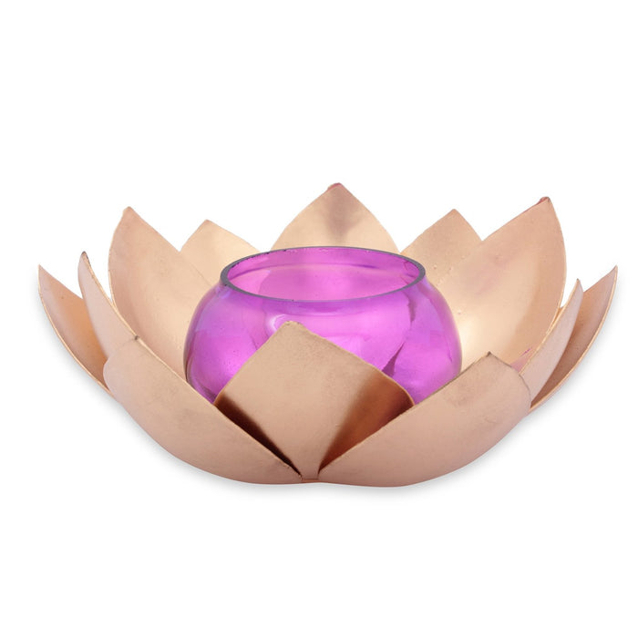 Lotus Tea Light Holder - Brass Finish