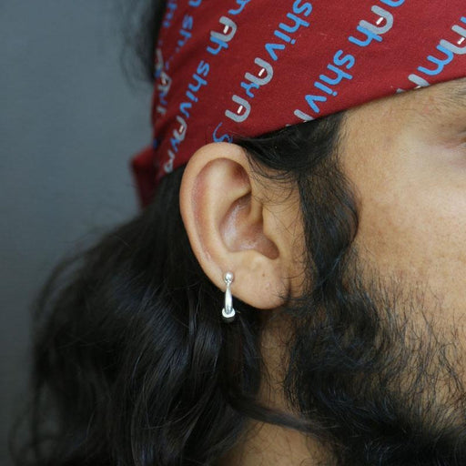 Adiyogi Silver Earring