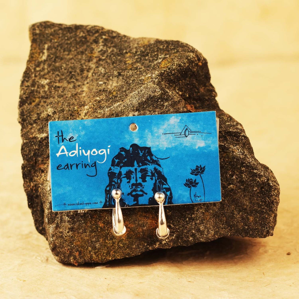 Adiyogi Silver Earring