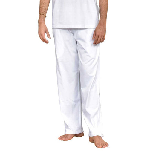 Unisex White Sadhana Track Pants - Organic Cotton