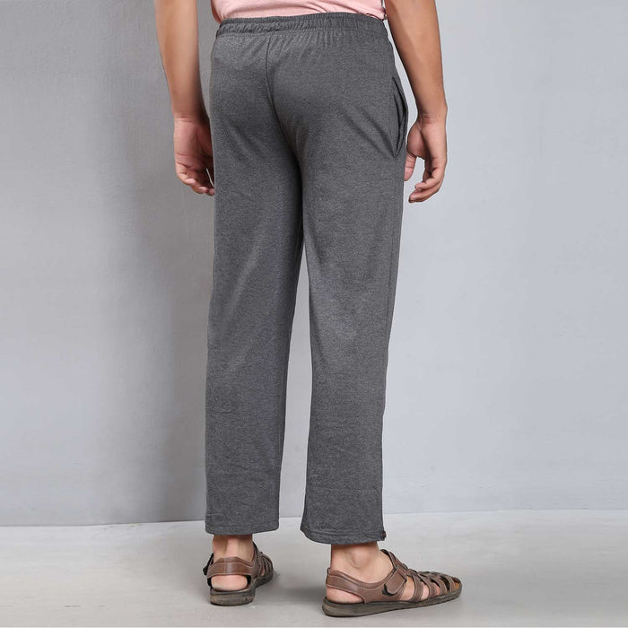 Unisex Moon Printed Track Pants - Dark Grey