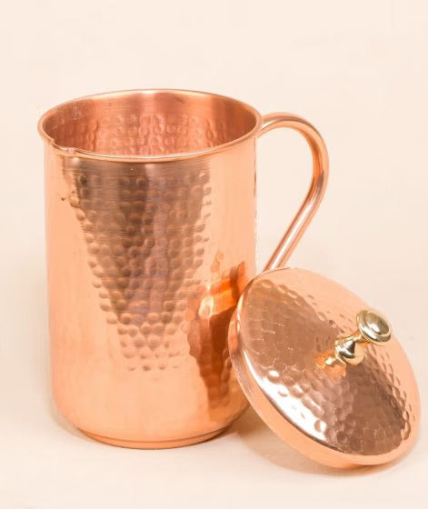 Hammered Copper Water Jug, 1.5 Liters