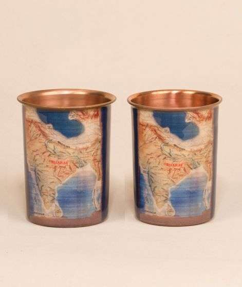 Set of 2 Rally for Rivers Copper Glass, 200 ml each