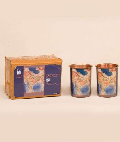 Set of 2 Rally for Rivers Copper Glass, 200 ml each