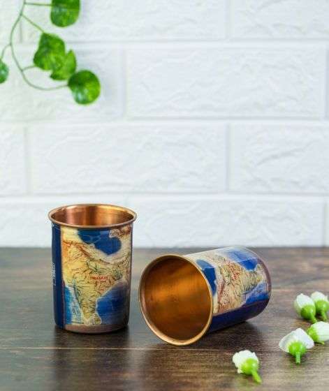 Set of 2 Rally for Rivers Copper Glass, 200 ml each