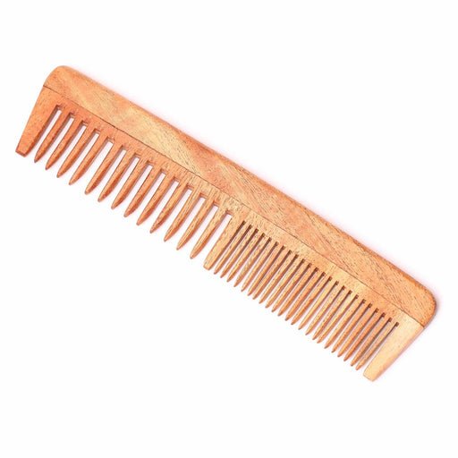 Handmade Neem Wood Comb (Two in one)