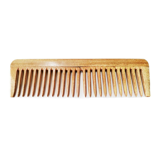 Handmade Neem Wood Comb (Wider teeth)