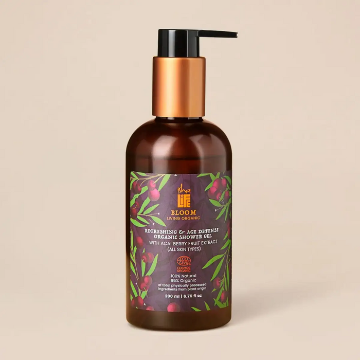 Bloom Refreshing & Age Defence Shower Gel With Acai Berry Fruit Extract (All Skin Types) - 200ml
