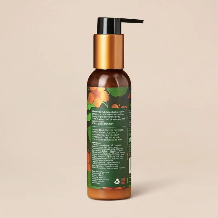 Bloom 24 Hours Skin Hydrating Organic Body Lotion With Hibiscus Extract (Normal to Dry Skin) - 100ml