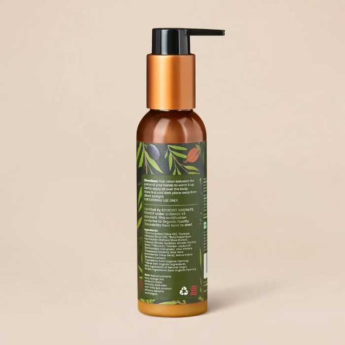 Bloom 24 Hours Skin Hydrating Organic Body Lotion With Jojoba & Olive Extract (Extra Dry Skin) - 100ml