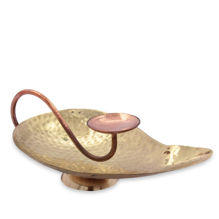 Brass Tea Light Holder - Mango Leaf