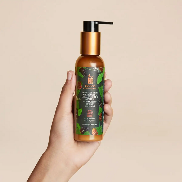 Bloom 24 Hours Skin Hydrating Organic Lotion With Mulberry Extract (Oily Skin) - 100ml