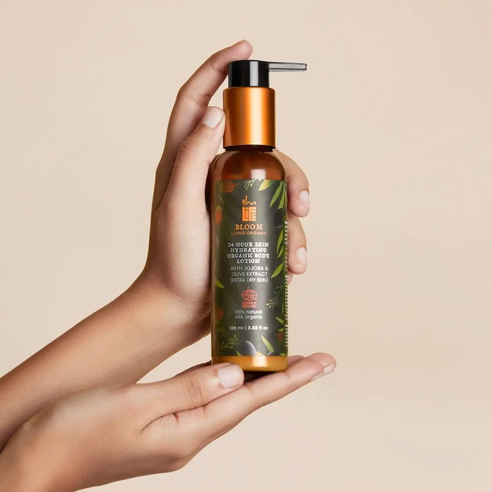 Bloom 24 Hours Skin Hydrating Organic Body Lotion With Jojoba & Olive Extract (Extra Dry Skin) - 100ml