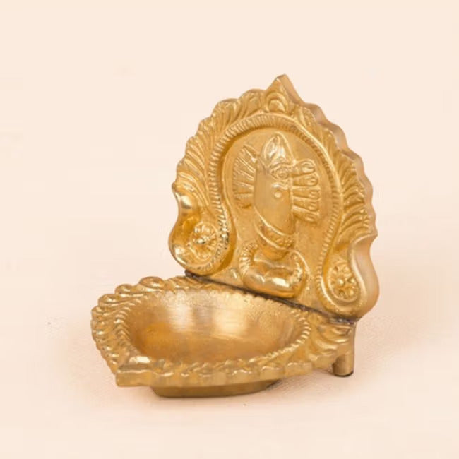 Linga Bhairavi Lamp. Brass lamp. Strong and sturdy oil lamp