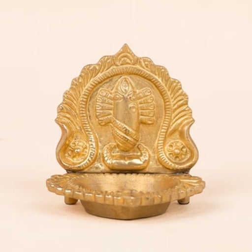 Linga Bhairavi Lamp. Brass lamp. Strong and sturdy oil lamp