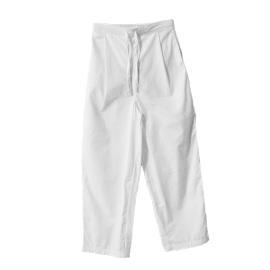 Men Organic Cotton Knitted Drawstring Pants - White