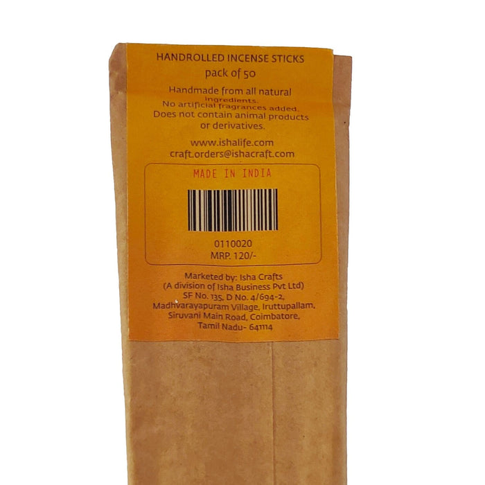 Organic Incense Sandal, 50 Sticks