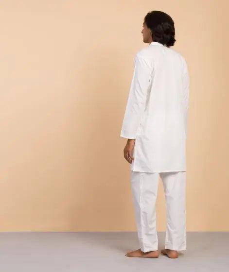 Mens Organic Cotton Sadhana Kurta - White