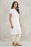 Women's 100% Organic Cotton Kurta with Embroidered "Aum" - White