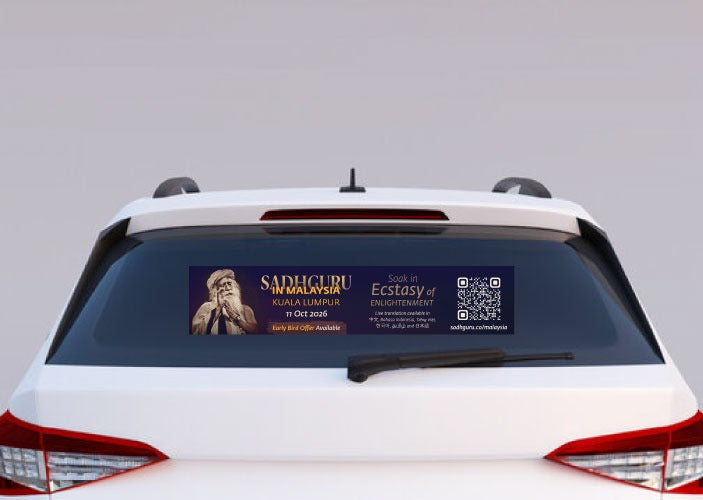 Car Rear Window Sticker - Sadhguru in Malaysia