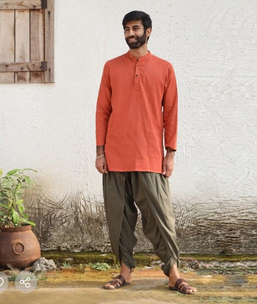 Organic Plain Dhoti Pant Olive