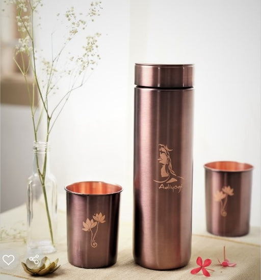 Adiyogi Copper Drinkware Set