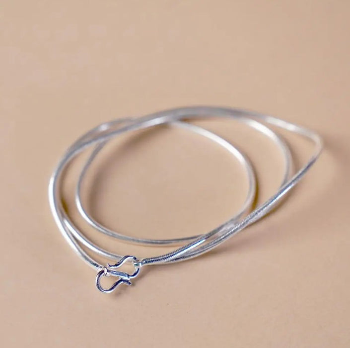 Linga Bhairavi Silver long Chain. Holds Linga Bhairavi Gold, Silver and Copper pendants