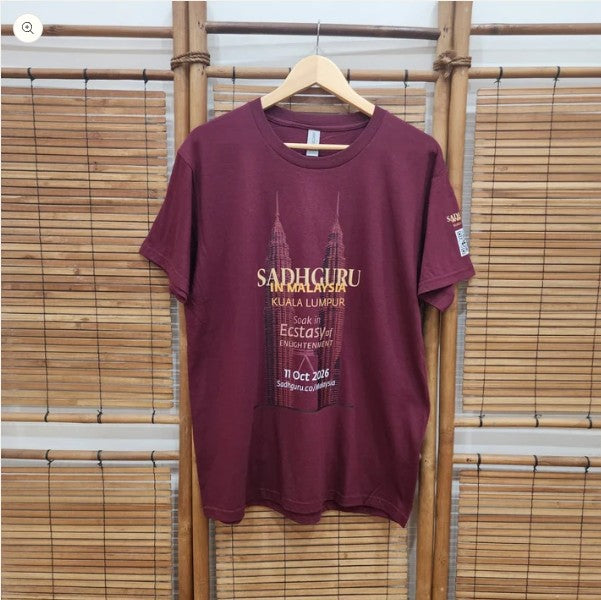 100% Cotton Unisex T-Shirt – Sadhguru in Malaysia | Soak in Ecstasy of Enlightenment SiM