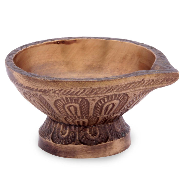 Handcrafted Antique Diya (Deepam) with Base