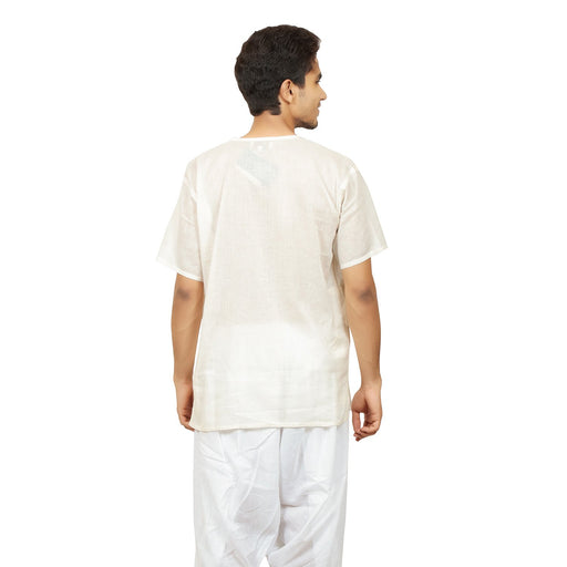 Men's White Hemp Kurta