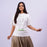 Unisex Cotton Hatha Yoga Printed T-shirt - Ecru