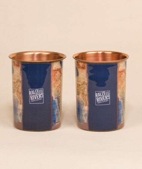Set of 2 Rally for Rivers Copper Glass, 200 ml each