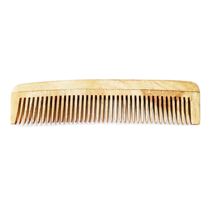 Handmade Neem Wood Comb (Narrow Teeth)