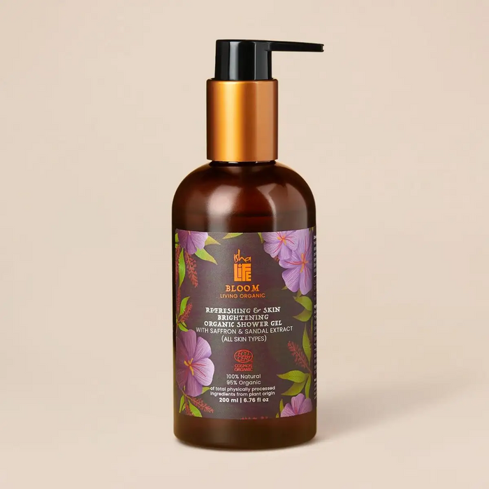 Refreshing & Skin Brightening Shower Gel With Saffron & Sandal Extract (All Skin Types) - 200ml