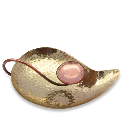 Brass Tea Light Holder - Mango Leaf