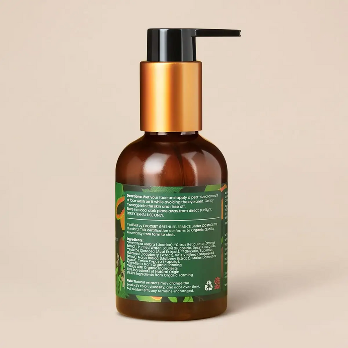 Cell Renewal Organic Face Wash With Apple & Papaya Extract (All Skin Types) - 100ml