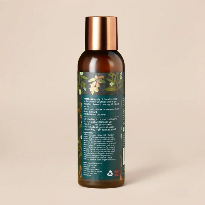 Deep Nourishment Organic Hair Oil With Argan Oil & Bhringraj (All Hair Types) - 100ml