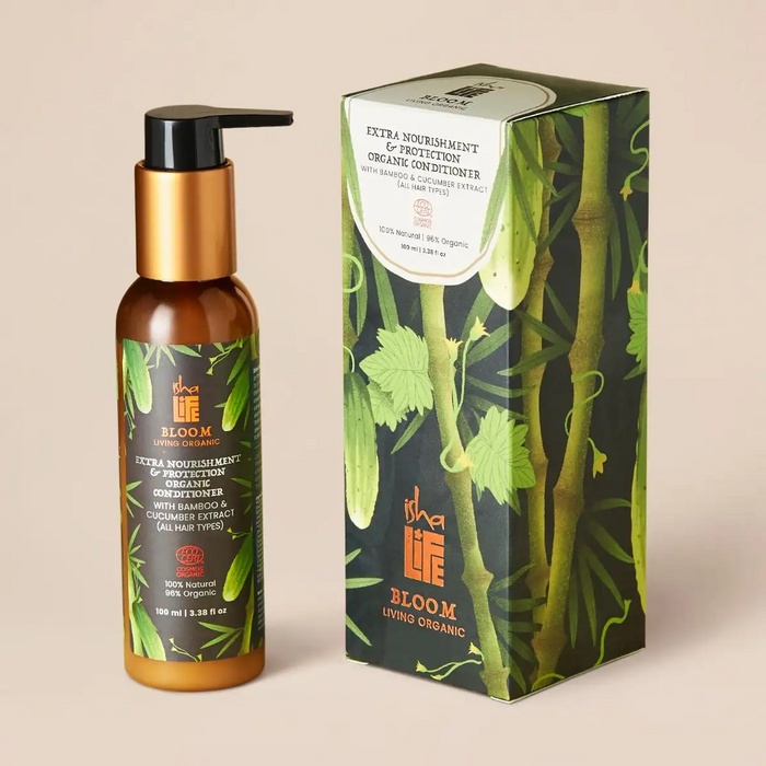 Extra Nourishment & Protection Organic Hair Conditioner With Bamboo & Cucumber Extract (All Hair Types) - 100ml